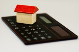 Model of a house on a calculator.