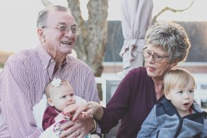 A smaller home is the best option for you and your spouse. Grandparents with their grandchildren.
