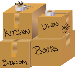 Movers will help you label, move and store your belongings which will make your move much easier Some labeled boxes