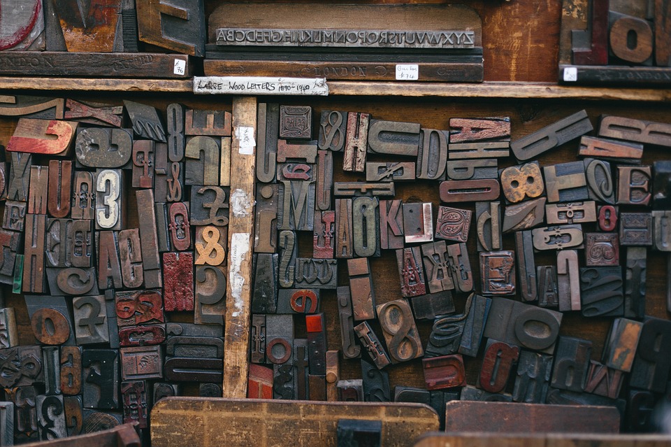 Many letters on wooden paddles