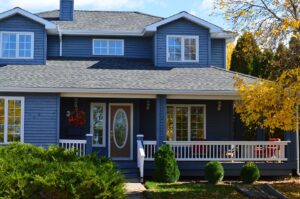 a house with a porch