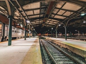 Train station, important among the best places in New Jersey to retire to.