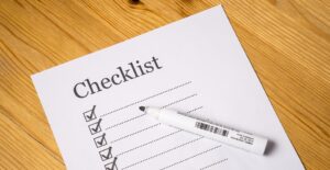 making a checklist