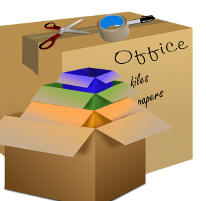 Think about hiring professional packers to speed up the process of office relocation moving boxes