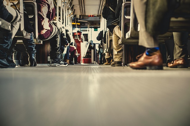 people on a train, representing best NJ areas for NYC workers