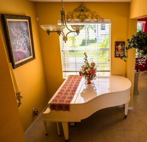 living room grand piano