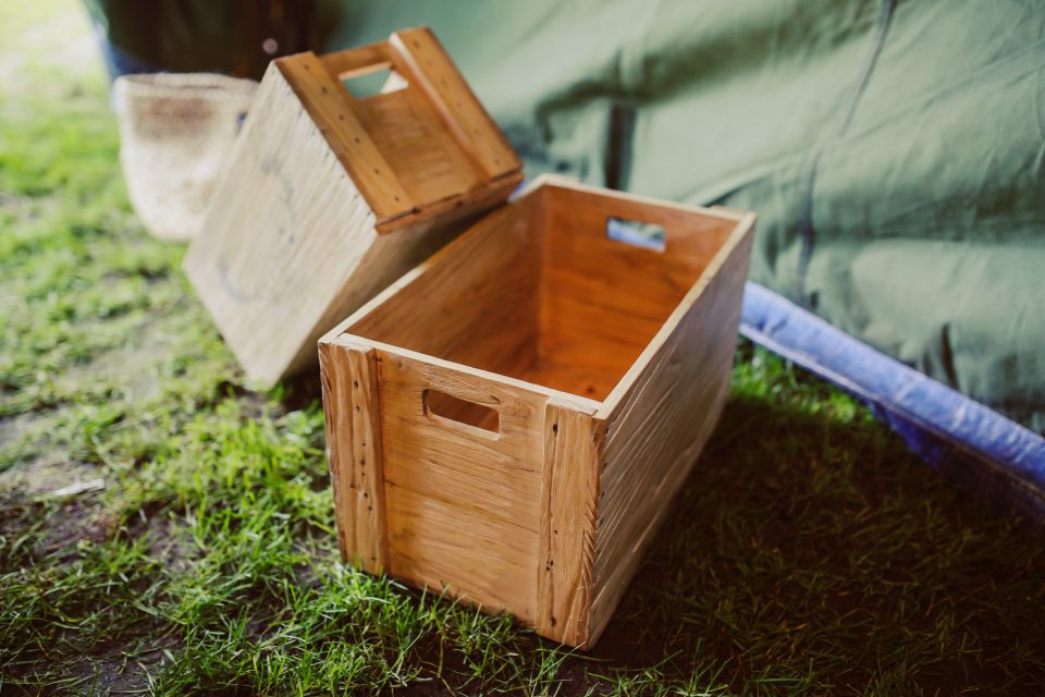 wooden boxes, representing iItems you shouldn't store long-term