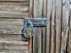 Consider installing a storage alarm system before using a lock and key